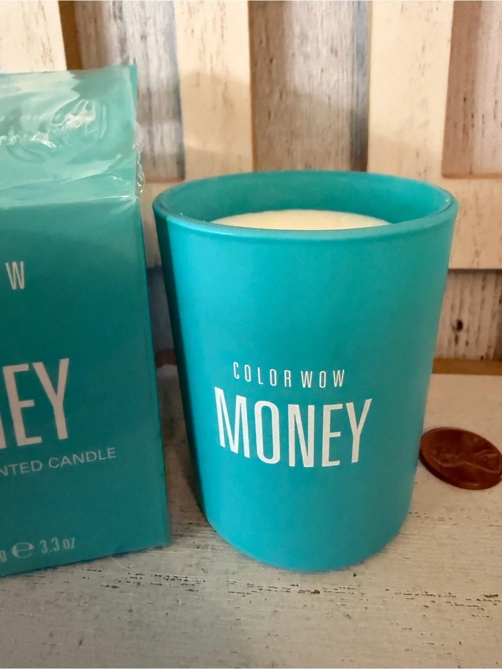 Color WOW Money Sea Sparkle Scented Candle 3.3oz Limited Edition New ColorWow